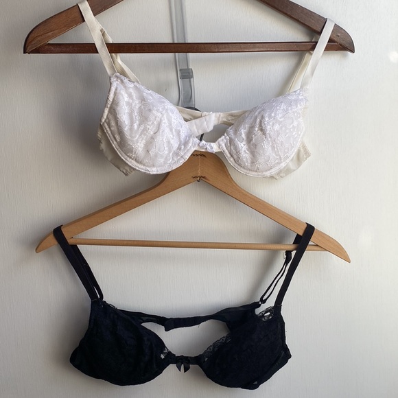 Vintage Vanity Fair Push Up Bras with Removable padding 1980s Wonder Bra Era 36A - Picture 2 of 15